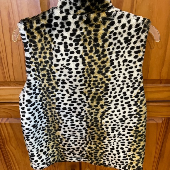 Vintage & Like new! Versible leopard vest./Small - Picture 3 of 3